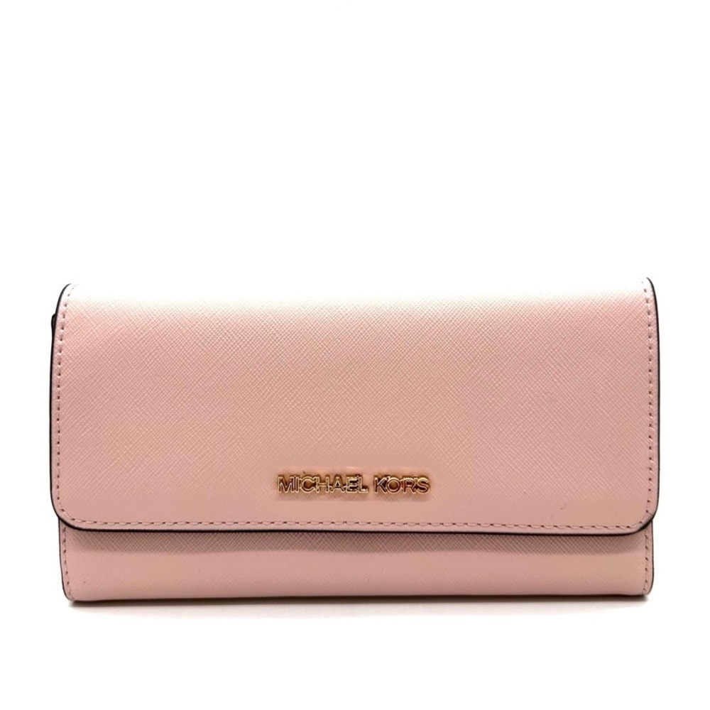 Michael Kors Large Trifold Wallet Powder Blush - Picture 1 of 7